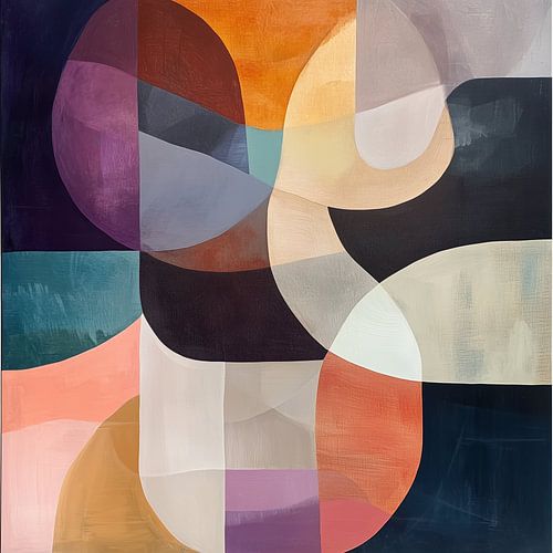 Abstracte vormen in lichte kleur