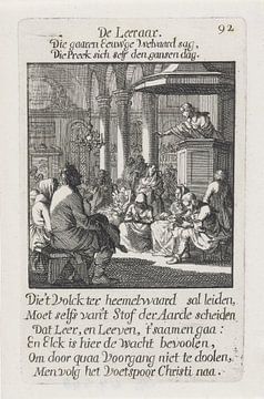 Jan Luyken, Predikant, 1694 van Atelier Liesjes