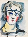 Sulho Sipilä - Woman with red cheeks (1921) by Peter Balan thumbnail