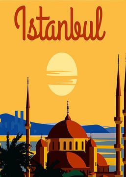 Istanbul Turkey Hagia Sophia at Sunset by Art Kingdom