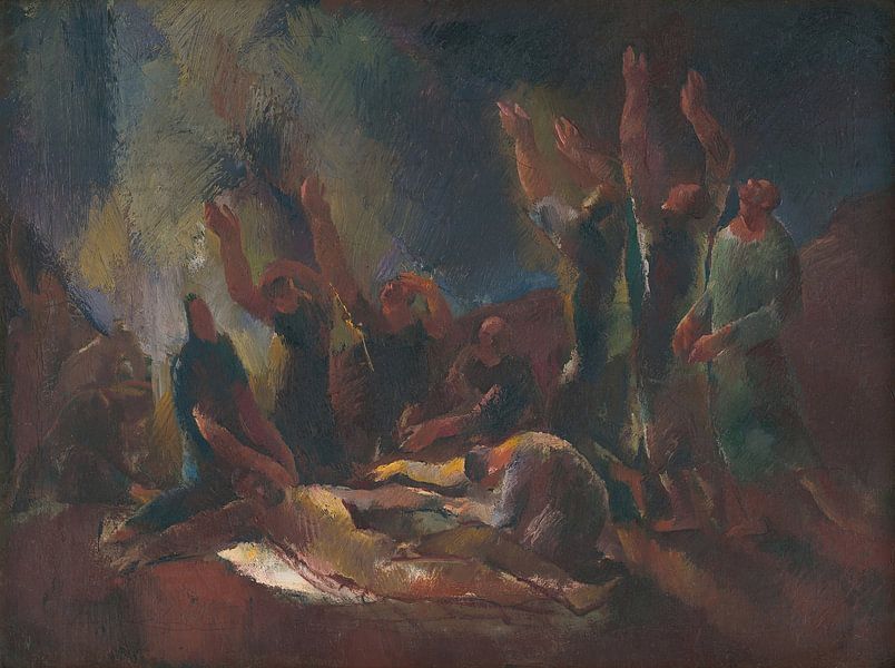 Vilmos Aba-Novák - Kruisafneming (1922) van Peter Balan