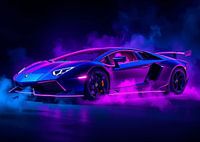 Lamborghini Blue Neon