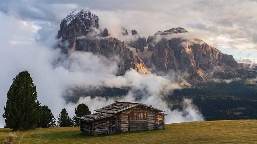 Langkofel und Plattkofel bei der Seurasas von Oliver Preuß