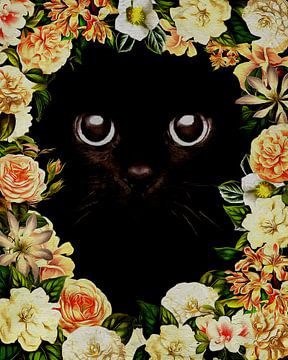 Flower Power Kitten van Jan Keteleer