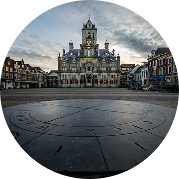 Markt Delft - Elck wandel in godts weghen van Henri van Avezaath