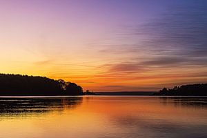 Sonnenaufgang am Plauer See in der Stadt Plau am See