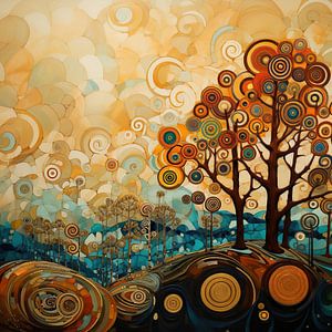 Spiralen Wald von Abstraktes Gemälde