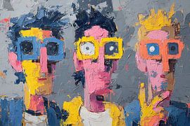 Colorful Pals with Specs by ARTEO Paintings