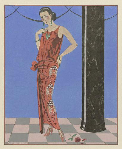 George Barbier - Gazette du Bon Ton. Art - Modes & Frivolités; Evening Attire (1923)
