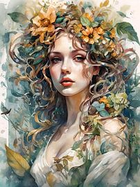 Sérénade printanière : Portrait de la féminité et des fleurs