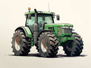 Grüner Traktor