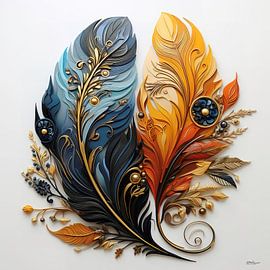 colourful feathers by Gelissen Artworks