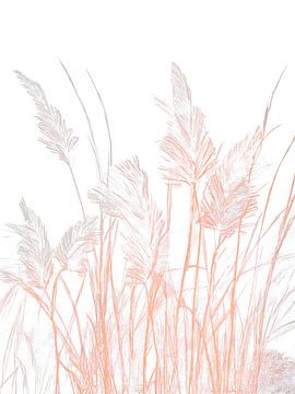 Rustig schilderij: Grassen in de berm van Studio Pieternel