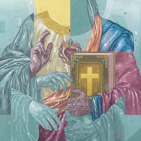 Gemälde „Jesus Christus, der König“ von Jos Hoppenbrouwers Kunst