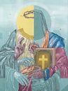 Gemälde „Jesus Christus, der König“ von Jos Hoppenbrouwers Kunst Miniaturansicht