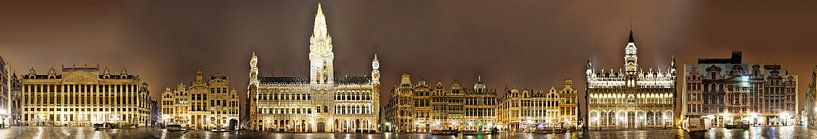 Brussel Grote Markt panorama van Panorama Streetline