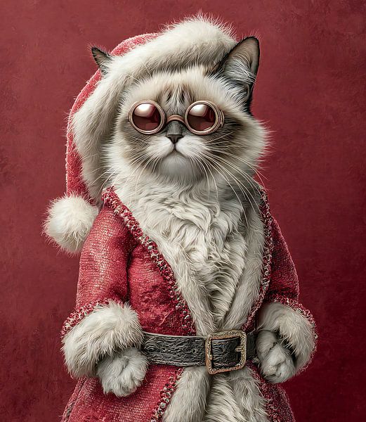 Santa Cat by Jacky