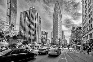 Flatiron Building in New York in zwart-wit