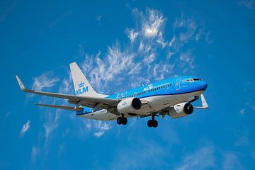 KLM Boeing 737-700, registratienummer PH BGK. Naam Noordse Stormvogel van Gert Hilbink