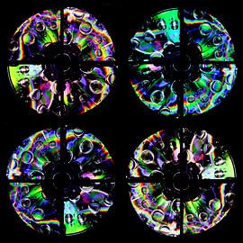 4 Music CDs with rainbow drops