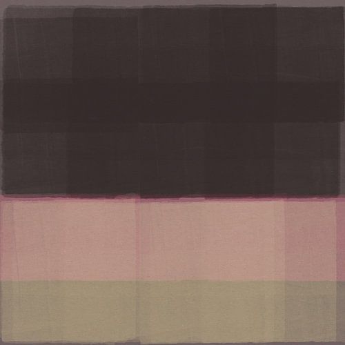 Taupe, rose, blanc. Peinture abstraite colorée inspirée de Mark Rothko sur Dina Dankers