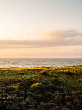 Coucher de soleil sur la mer du Nord sur Bart-Jan Verhoef Photography