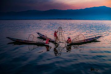 Fishing on the Inle lake by Antwan Janssen