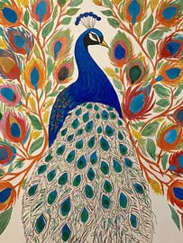 Pfau im Stil von Henri Matisse von TOAN TRAN