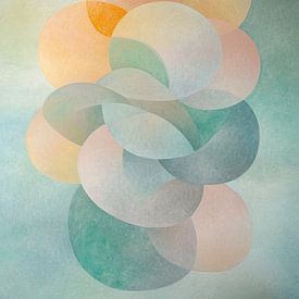 Pastel Harmonie | Abstracte Overlapping in Pastel van Modern Collection