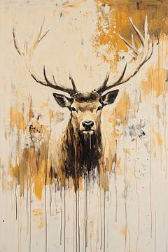 Abstract deer in modern style by Imperial Art House