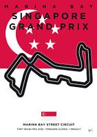 My F1 MARINA BAY Race Track Minimal Poster