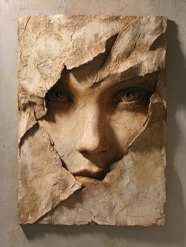 Minimalist 3D wall art with architectural depth illusion