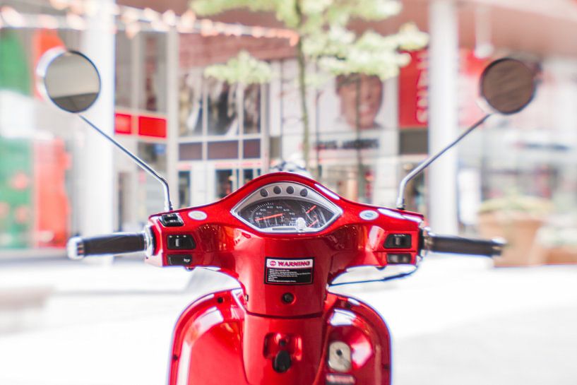 Rode brommer met Italiaans uiterlijk by Juliette Arts