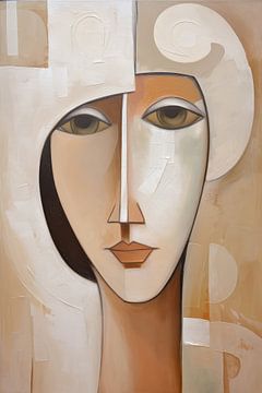 Vrouwen portret abstract van Bert Nijholt