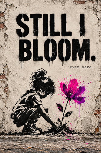 I’ll carry on blossoming anyway x Street art typography