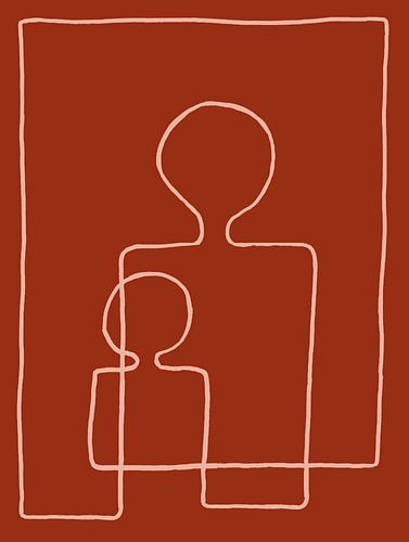 Mother and Child, Red Ochre/Potters Pink