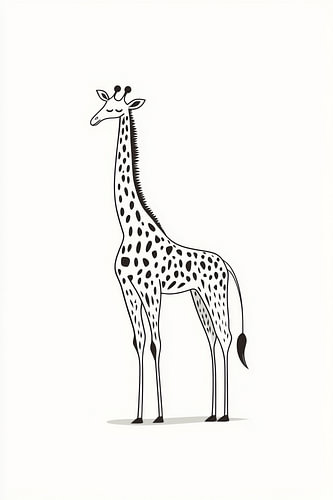 Eenvoudige elegantie van de giraffe
