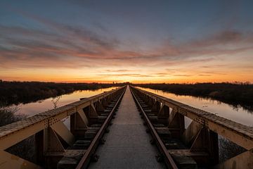 Sonnenaufgang an der Moerputtenbrücke von Maikel Brands