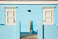 Blauw huis op de Nederlandse Antillen