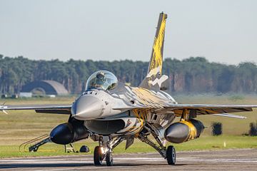 De X-Tiger F-16 van de Belgische Luchtmacht.