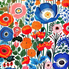 Fleurs colorées III sur Whale & Sons