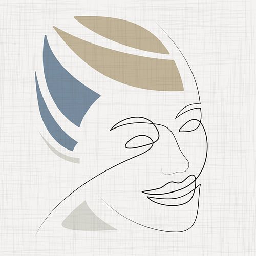 Dessin gracieux du visage féminin