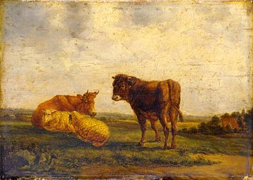 Landschap met vee en schapen, Paulus Potter