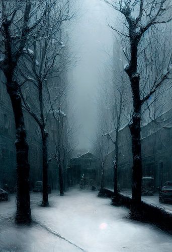 Winter night in the city. Part 3