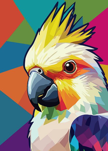 Nymphensittich Papagei Vogel Pop Art von MIROKKU