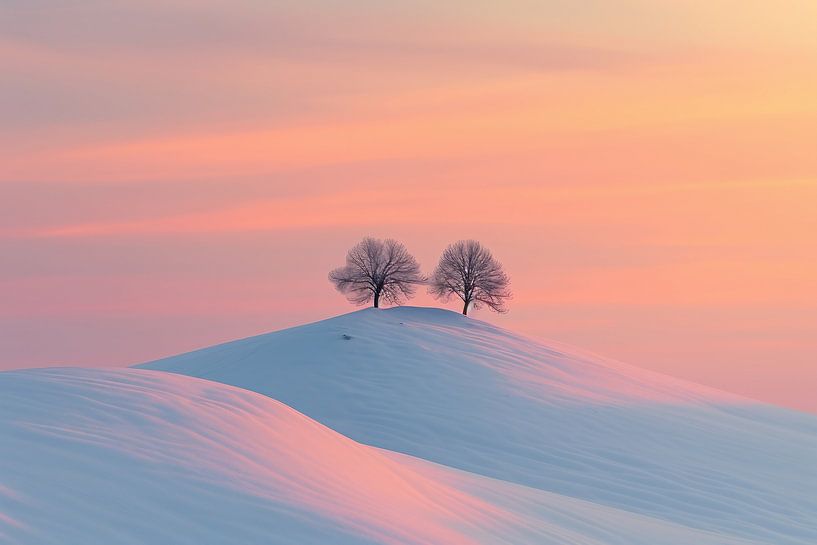 Simplicité du paysage hivernal par fernlichtsicht