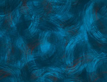 Blauwe en rode golven van Iris Holzer Richardson