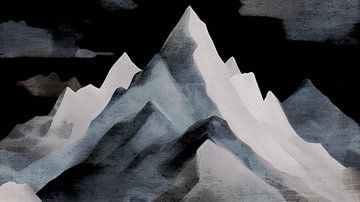 Abstrakt Moderne Japandi Gebirgslandschaft Japan Natur