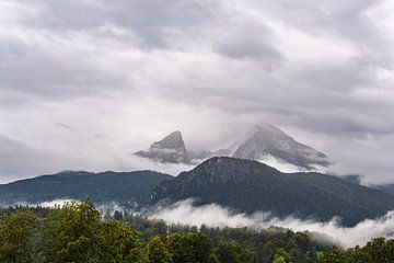 Uitzicht op de berg Watzmann in het Berchtesgadener Land van Rico Ködder