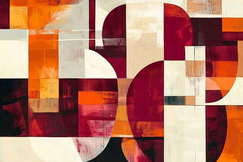 Geometric composition in earthy tones